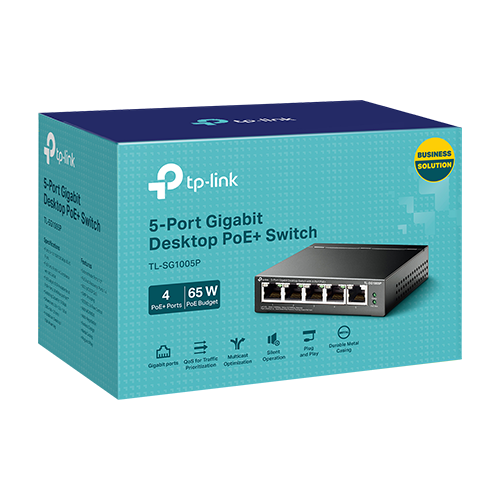 Switch 4 porturi PoE Gigabit, 1 port RJ45 Gigabit, Unmanaged - TP-Link TL-SG1005P [3]