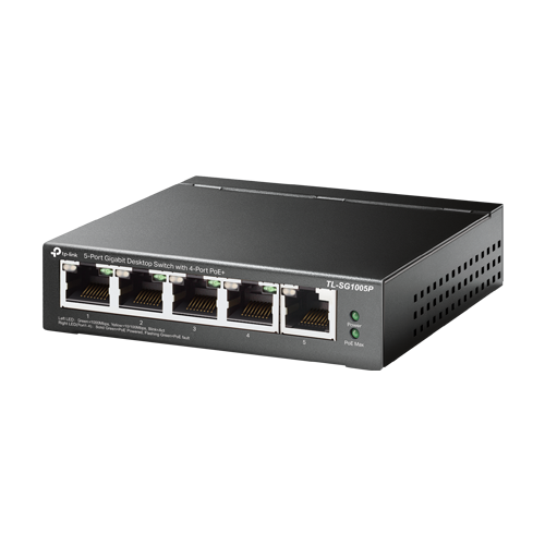 Switch 4 porturi PoE Gigabit, 1 port RJ45 Gigabit, Unmanaged - TP-Link TL-SG1005P [2]
