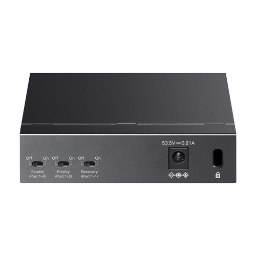 Switch 4 porturi RJ45 10/100 Mbps PoE, 1 port RJ45 10/100 Mbps, Buget PoE 41W, Unmanaged - TP-Link TL-SF1005LP [2]