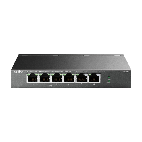 Switch 4 porturi RJ45 10/100 Mbps PoE, 2 x RJ45 10/100 Mbps, Buget PoE 67W, Unmanaged - TP-Link TL-SF1006P [1]