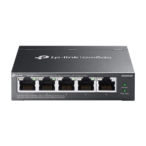 Switch 4 porturi RJ45 1G PoE, 1 x RJ45 1G, Buget PoE 65W, Easy Managed - TP-Link Omada ES205GP [1]