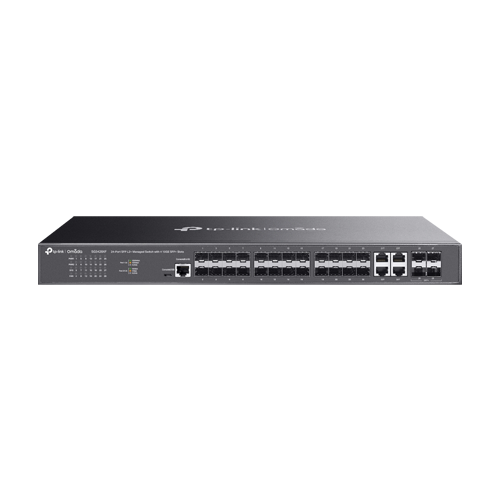 Switch 4 x SFP+ 10G, 20 x SFP 1G, 4 x combo SFP/RJ45 1G, 2 x surse, L2 Management - TP-Link Omada SG3428XF [1]
