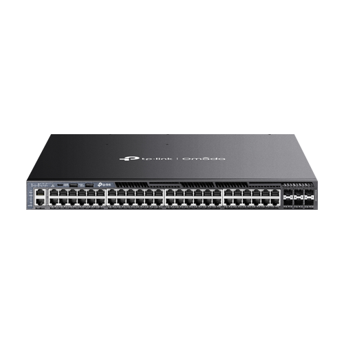 Switch 48 porturi PoE RJ45 Gigabit, 6 x SFP+ 10G, 2 x surse, L3 Management, 1U - TP-Link Omada SG6654XHP [1]
