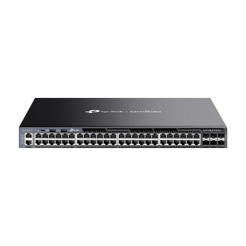 Switch 48 porturi RJ45 Gigabit, 6 x SFP+ 10G, 2 x USB, 2 x surse, L3 Management, 1U - TP-Link Omada SG6654X [1]