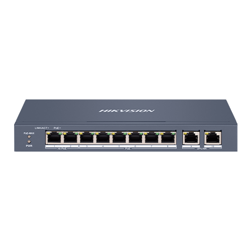 Switch 8 porturi 100 Mbps, PoE at/bf/bt, Smart Management - HIKVISION DS-3E1310HP-EI [1]