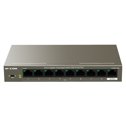 Switch 8 porturi Gigabit PoE, 1 x RJ45 Gigabit Uplink - IP-COM G1109P-8-102W [1]