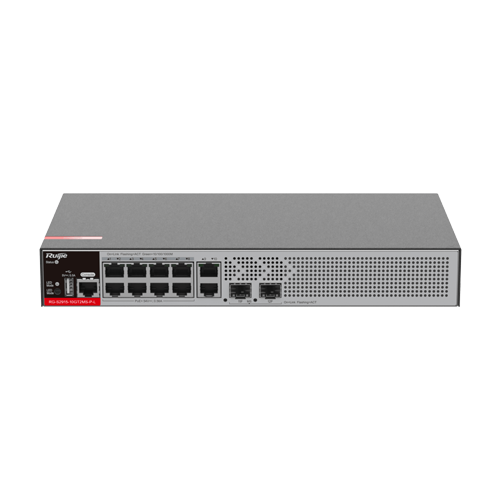 Switch 8 porturi RJ45 1G PoE+, 2 x SFP 2.5G, 2 x RJ45 1G, L2+ Cloud Management, 1U - Ruijie RG-S2915-10GT2MS-P-L [1]
