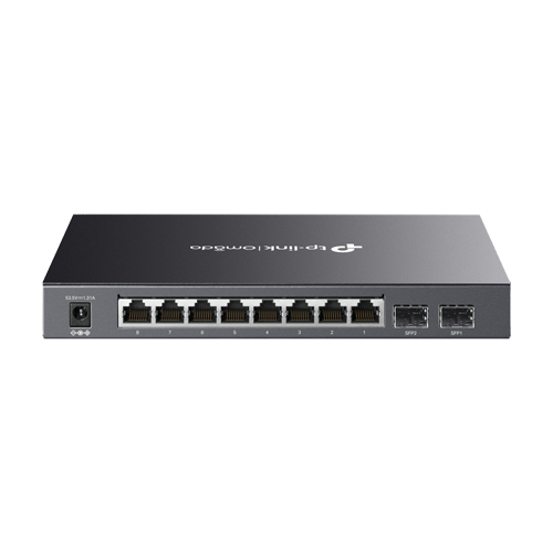 Switch 8 porturi RJ45 Gigabit PoE, 2 x SFP Gigabit, Buget PoE 61W, Management - TP-Link Omada SG2210P [2]