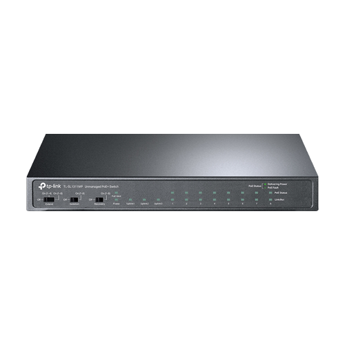 Switch 8 x RJ45 10/100 Mbps PoE, 2 x RJ45 1G, 1 x SFP 1G, Buget PoE 124W, Unmanaged - TP-Link TL-SL1311MP [1]