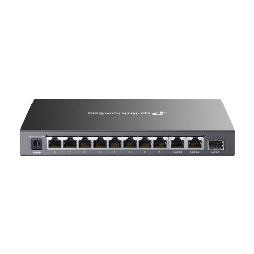 Switch 8 x RJ45 10/100 Mbps PoE, 2 x RJ45 1G, 1 x SFP 1G, Buget PoE 65W, Unanaged - TP-Link Omada DS111P [2]