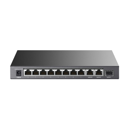 Switch 8 x RJ45 10/100 Mbps PoE, 2 x RJ45 1G, 1 x SFP 1G, Buget PoE 65W, Unmanaged - TP-Link TL-SL1311P [2]
