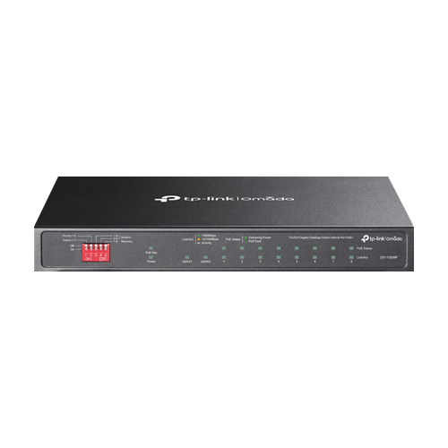 Switch 8 x RJ45 1G PoE, 1 x RJ45 1G, 1 x combo SFP/RJ45 1G, Buget PoE 123W, Unanaged - TP-Link Omada DS110GMP [1]