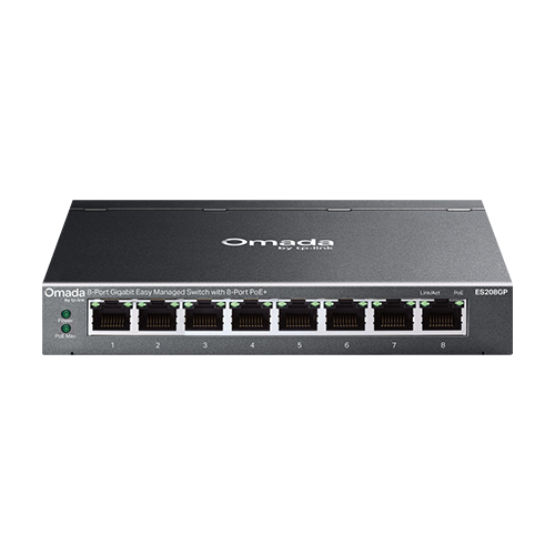 Switch L2, 8 x RJ45 1G PoE, Buget PoE 64W, Easy Managed - TP-Link Omada ES208GP [2]
