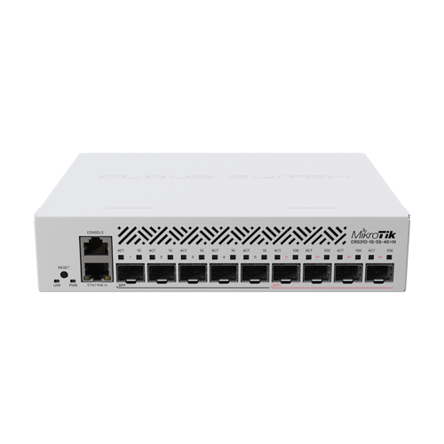 Switch L3, 5 x SFP 1G, 4 x SFP+ 10G, 1 x RJ45 1G, PoE In af/at, 1U - Mikrotik CRS310-1G-5S-4S+IN [2]