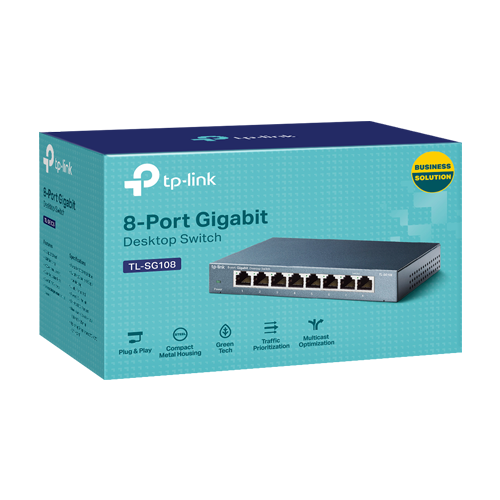 Switch TL-SG108, 8 porturi RJ45 Gigabit, Unmanaged - TP-Link TL-SG108 [3]