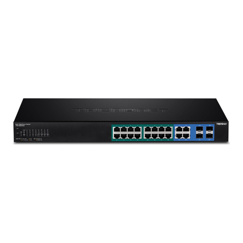 Switch Web Smart, 16 x Gigabit PoE+, 4 x Gigabit/SFP, putere 370W - TRENDnet TPE-1620WSF [2]