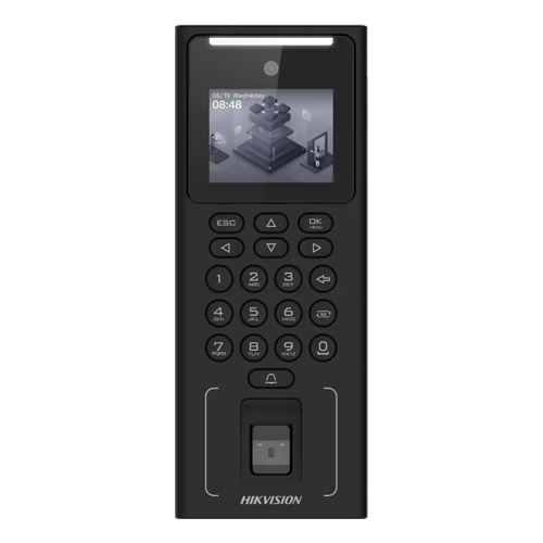 Terminal standalone control acces cu Recunoastere faciala, Amprenta, Card M1 si PIN, camera 2MP, ecran LCD 2.4 inch - HIKVISION DS-K1T321MFWX [2]
