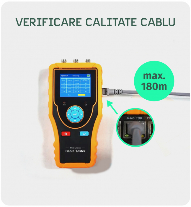 Tester de cablu LT-1200 cu ecran TFT-LED de 2.4 inch [3]