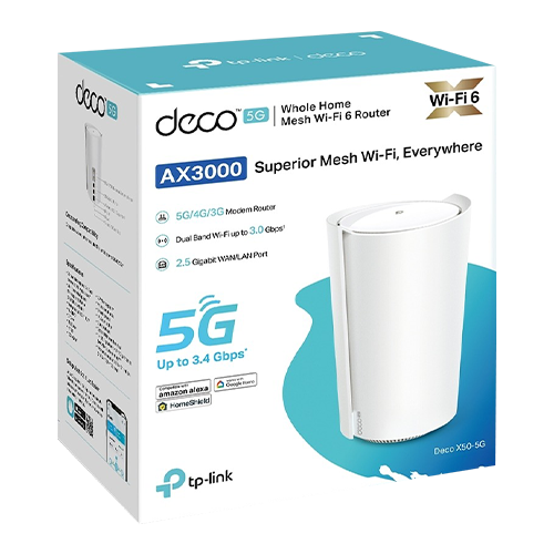 TP-Link AX3000 Smart Mesh WiFi Deco X50-5G (pachet de 1), Dual-Band, Wi-Fi 6 , Gigabit, AX3000 DecoX50-5G(1-pack) [4]