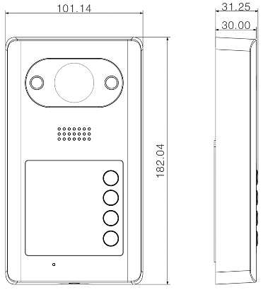 Videointerfon IP Exterior 4 butoane, 4 familii, Dahua VTO3211D-P4 [6]