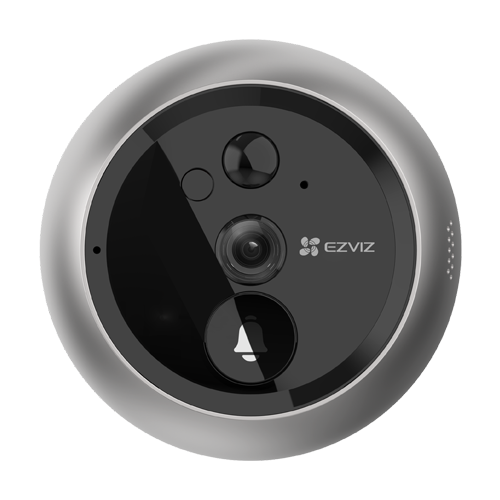 Vizor electronic smart, Wi-Fi, FullHD, monitor 4.3 inch, sonerie, acumulator 4600mAh, Argintiu - EZVIZ CS-DP2C-Silver [4]