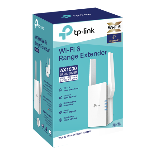 Wireless Range Extender TP-Link RE505X Wi-Fi 6 Dual-Band Gigabit AX1500 - TP-LINK RE505X [4]