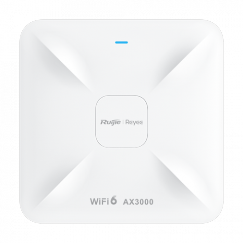 Retelistica - Access Point Wireless AX3000 Dual-Band, Wi-Fi 6, 1x RJ45 2.5G, 1x RJ45 1G, PoE IN, Cloud Management - Ruijie RG-RAP2260