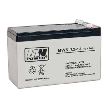Acumulatori si baterii - Acumulator 12V, 7.2Ah - MWS MWS12-7.2