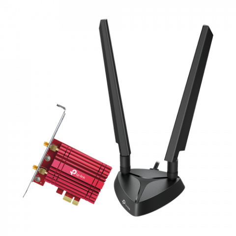 Adaptoare Wi-Fi si accesorii USB - Adaptor PCI-E Bluetooth 5.3, Wi-Fi 6E, AXE5400 Tri-Band, 2 x Antene High-Gain - TP-Link ArcherTXE75E