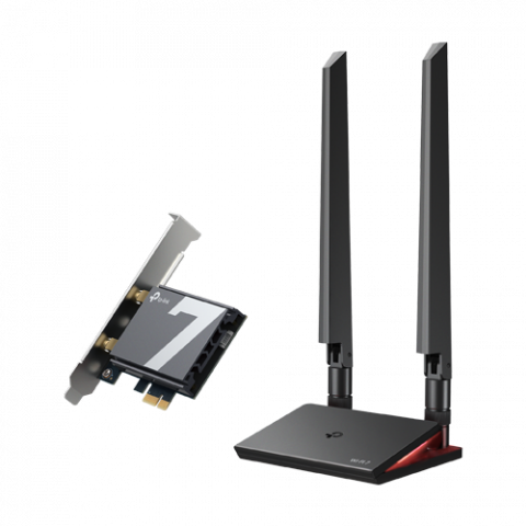 Adaptoare Wi-Fi si accesorii USB - Adaptor PCI-E Bluetooth 5.4, Wi-Fi 7, BE9300 Tri-Band, 2 x Antene High-Performance - TP-Link ArcherTBE550E
