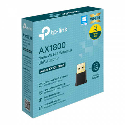 Adaptor USB wireless TP-LINK Archer TX20U Nano AX1800 Nano Wi-Fi 6 - TP-LINK ArcherTX20UNano [2]
