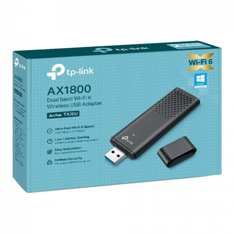 Adaptor USB wireless TP-LINK ARCHER TX20U WiFi 6 AX1800 cu 2 antene - TP-LINK ArcherTX20U [2]