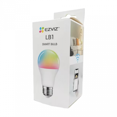 Bec LED RGB inteligent EZVIZ, Wi-Fi, E27, 806 lmn, 2700~6500K ajustabila CS-HAL-LB1-LCAW [2]