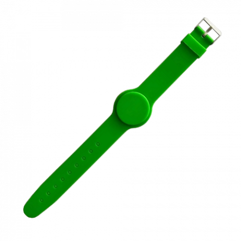 Cartele acces - Bratara de proximitate MIFARE (13.56MHz), silicon verde CSW-MF13-G