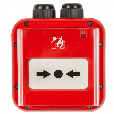 Buton adresabil de alarmare incendiu, de exterior, IP67, cu izolator - TELETEK SensoIRIS-MCP150IP67 [1]