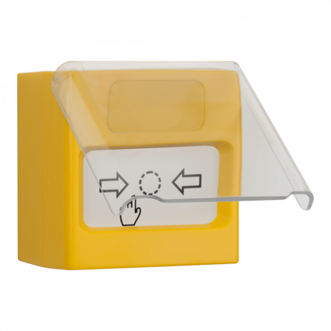 Buton conventional de alarmare incendiu de interior, capac protectie, compatibil IVY - TELETEK SensoMAG-MRB50 [2]