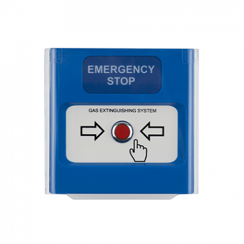 Buton manual oprire de urgenta/temporar, de interior, capac protectie, compatibil cu IVY - TELETEK SensoMAG-MHB50 [1]