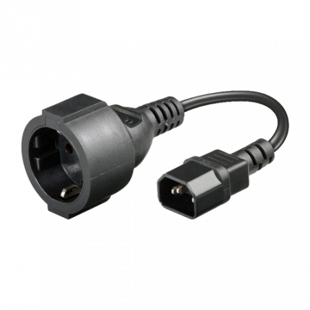 Accesorii Supraveghere - Cablu alimentare IEC - SCHUKO, 20 cm IEC-SCHUKO-20