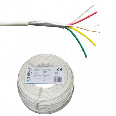 Cabluri ALARMA - Cablu de alarma 4 fire ecranate, cupru integral, 100m - eRaya AL10422-100