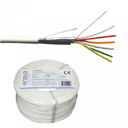 Cabluri ALARMA - Cablu de alarma 6 fire ecranate, cupru integral, 100m - eRaya AL10622-100