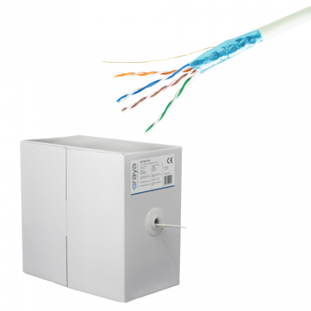 Cabluri DATE - Cablu FTP, cat 5e, CUPRU 100%, 305m, 4x2x24 AWG - eRaya NET5EFT-305