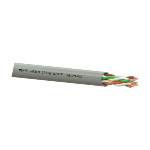 Cabluri DATE - Cablu U/UTP, cat 5e, 4x2x24 AWG, Cupru, 305m - Mekas Kablo MEK90-4x2x24-5U