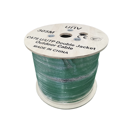 Cablu UTP DE EXTERIOR, cat 6E, CUPRU 100%, tambur 305 metri - UNV CAB-LC3110B-E-IN [1]
