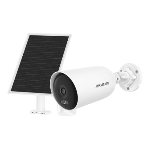 Camere supraveghere Wi-Fi & 4G - Camera 4G 4MP cu panou solar, lentila 2.8mm, IR 30m, WL 30m, Audio, IP66 - HIKVISION DS-2CFS04-4G-2.8mm