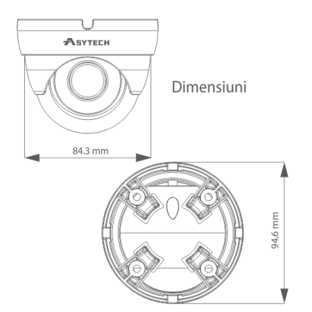 Camera IP 3.0MP, lentila 2.8mm - ASYTECH seria VT VT-IP18DF-3S [2]