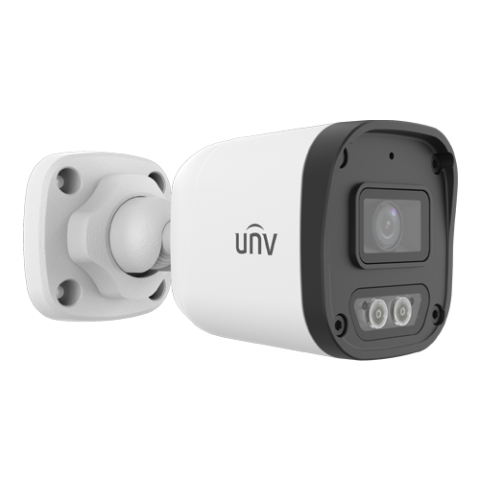 Supraveghere video - Camera IP ColorHunter 4MP, lentila 2.8mm, IR 30m, WL 15m, Mic, PoE, IP67 - UNV IPC2124LB-AF28-DL-ECO