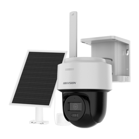 Camere supraveghere Wi-Fi & 4G - Camera IP PT, 4G, 4MP, 2.8mm, IR/WL 30m, Audio, Smart Tracking, panou solar, IP66 - HIKVISION DS-2CFSP4-4G