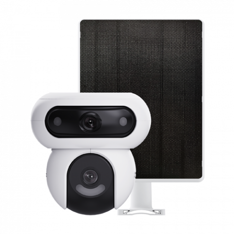Camera IP PT Dual-Lens 4MP + panou solar 8W, Wi-Fi6, Baterie 10.400 mAh, Audio, IR 35M - EZVIZ CS-HB90/SP(2x4MP) [1]