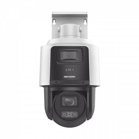 Supraveghere video - Camera IP PTZ TandemVu, 4MP+MP, 4X, IR 40m DarkFighter, WL 30m - HIKVISION DS-2SE3C404MWG-E14-2.8mm