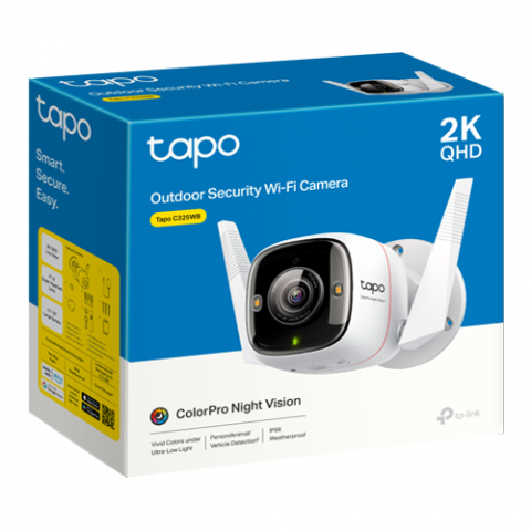 Camera IP Wi-Fi, 2K QHD, ColorPro, Audio bidirectional - TP-Link Tapo TapoC325WB [1]
